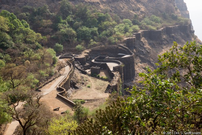 Raigad Fort Entrance from Above (Click for next image)