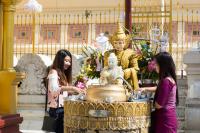 In the Shwedagon Pagoda